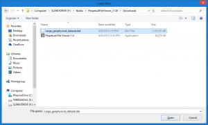 Step 2: Run the program PFV.exe. This will bring up a File Chooser dialogue box. Select the file you wish to view.
