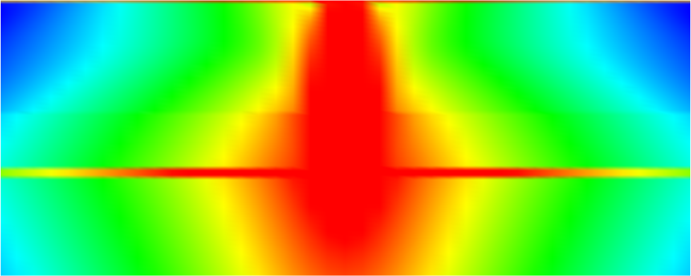 Offset versus Depth total electric field amplitude grid